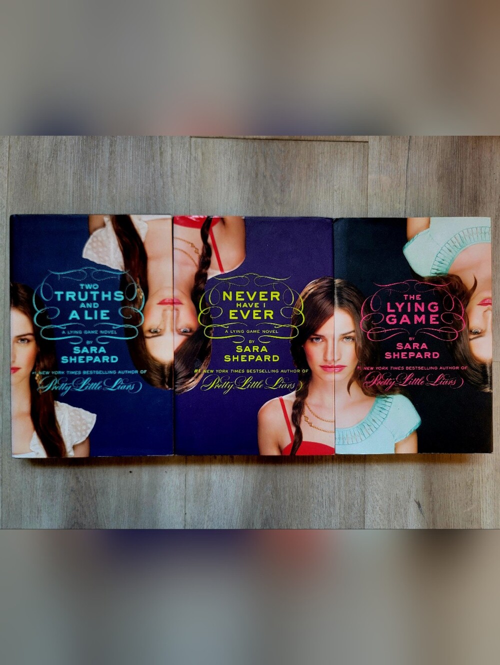 Sara Shepard 'A Lying Game' Trilogy - Navy, Purple, Black Covers